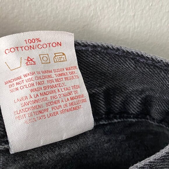 Vintage Hollywood Loose Vibe Black Washed 100% Cotton Denim Jeans - Picture 11 of 11